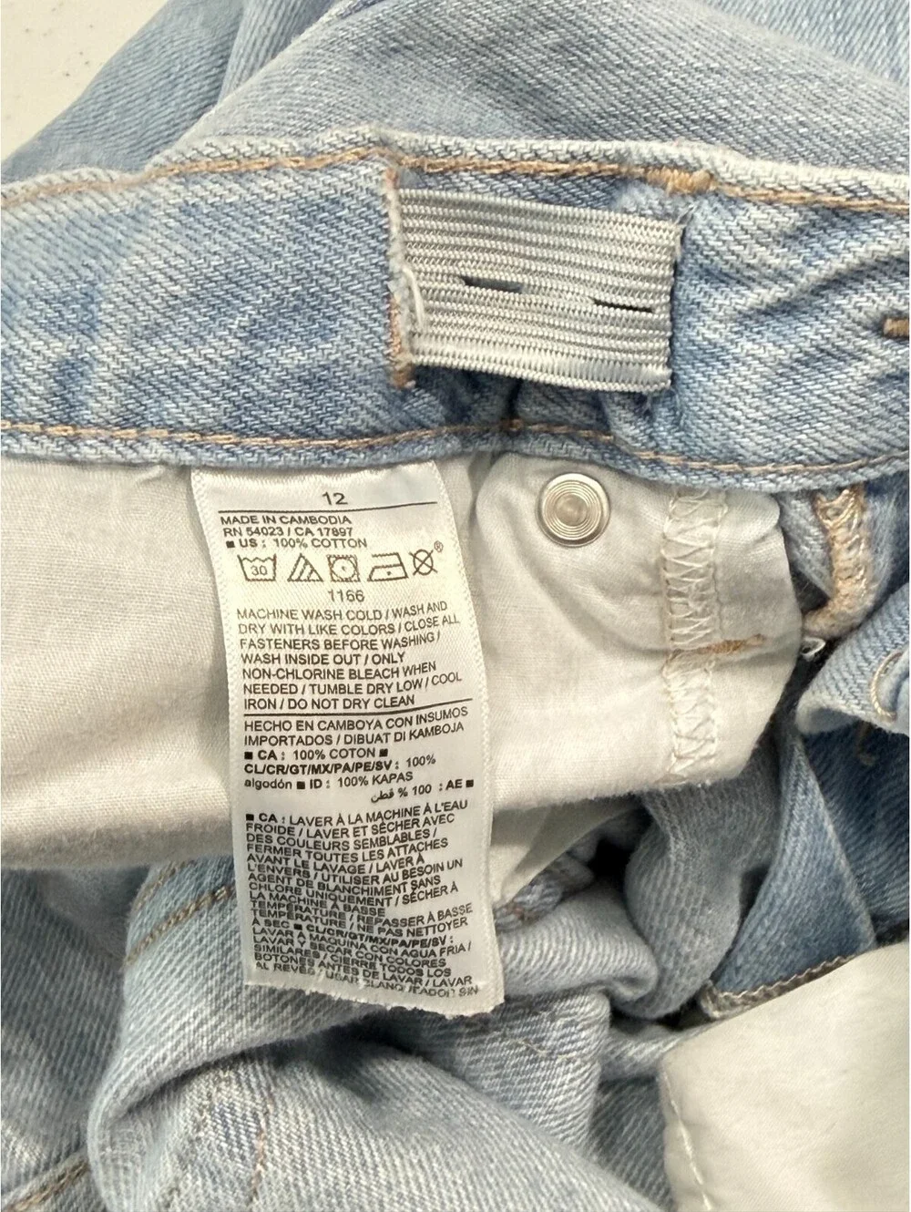 Youth Girls Size 12 Jeans 2pc Clothing Lot Old Navy & GB Girls Distressed Frayed